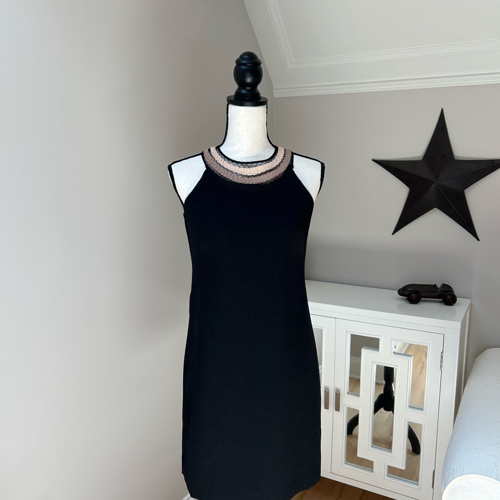 Ann Taylor Black Sheath Dress. Size 2p. New With Tags.